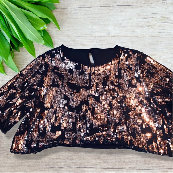Tops - 5for$15! 🧡 sequin crop